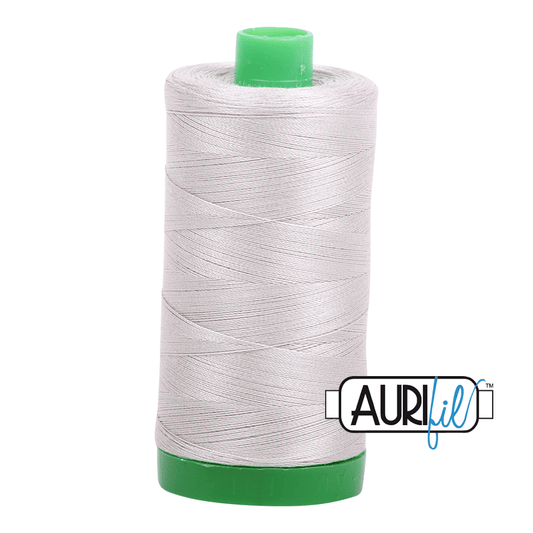 Moonshine Light Grey 40 wt 1094 yd Large Spool Aurifil  Cotton Quilting Thread AF-MK40SC6-6724