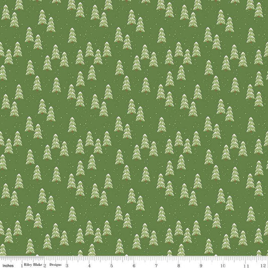 More Christmas Wishes Pines Green The RBD Designers Riley Blake Designs Cotton Fabric RB-C16556-GREEN