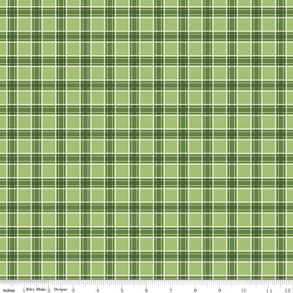 More Christmas Wishes Plaid Green The RBD Designers Riley Blake Designs Cotton Fabric RB-C16557-GREEN