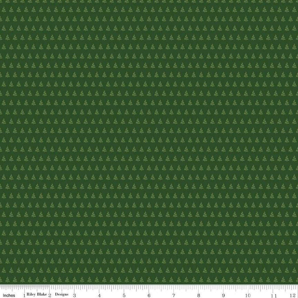 More Christmas Wishes Trees Forest Green The RBD Designers Riley Blake Designs Cotton Fabric RB-C16555-FOREST