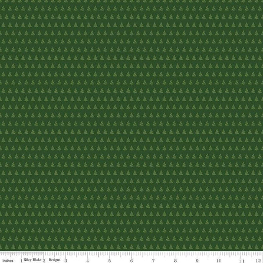 More Christmas Wishes Trees Forest Green The RBD Designers Riley Blake Designs Cotton Fabric RB-C16555-FOREST