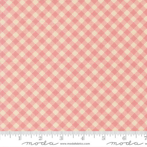 My Secret Garden Gingham Checks and Plaids Blossom Pink Stacy Iest Hsu Moda Cotton Fabric MD-20987-36