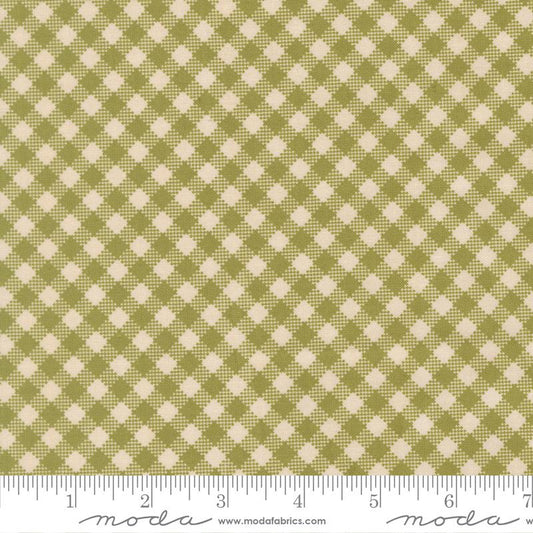 My Secret Garden Gingham Checks and Plaids Grass Green Stacy Iest Hsu Moda Cotton Fabric MD-20987-18