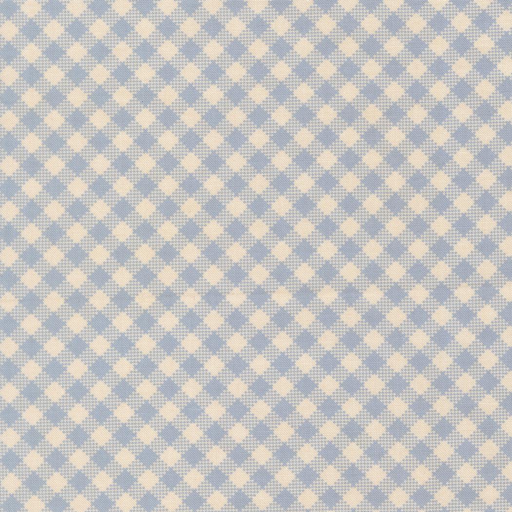 My Secret Garden Gingham Checks and Plaids Sky Blue Stacy Iest Hsu Moda Cotton Fabric MD-20987-35