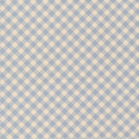 My Secret Garden Gingham Checks and Plaids Sky Blue Stacy Iest Hsu Moda Cotton Fabric MD-20987-35