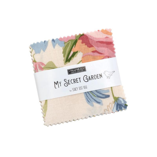 My Secret Garden Mini Charm Pack 2.5"x2.5" 42 pcs Stacy Iest Hsu Moda Cotton Fabric MD-20980MC