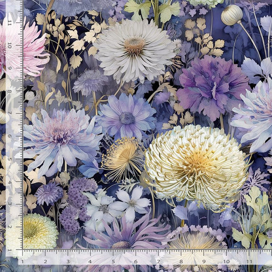 Mystic Meadow Blooming Wild Floral Bloom Timeless Treasures Cotton Fabric TT-FLEUR-CD4211-BLOOM