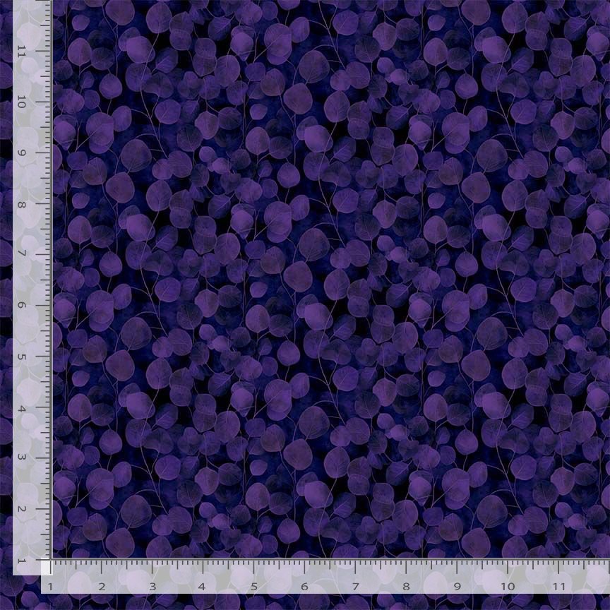 Mystic Meadow Packed Leaves Violet Timeless Treasures Cotton Fabric TT-FLEUR-CD4218-VIOLET