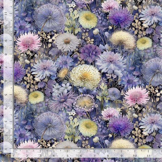 Mystic Meadow Packed Wild Flowers Multi Timeless Treasures Cotton Fabric TT-FLEUR-CD4213-MULTI