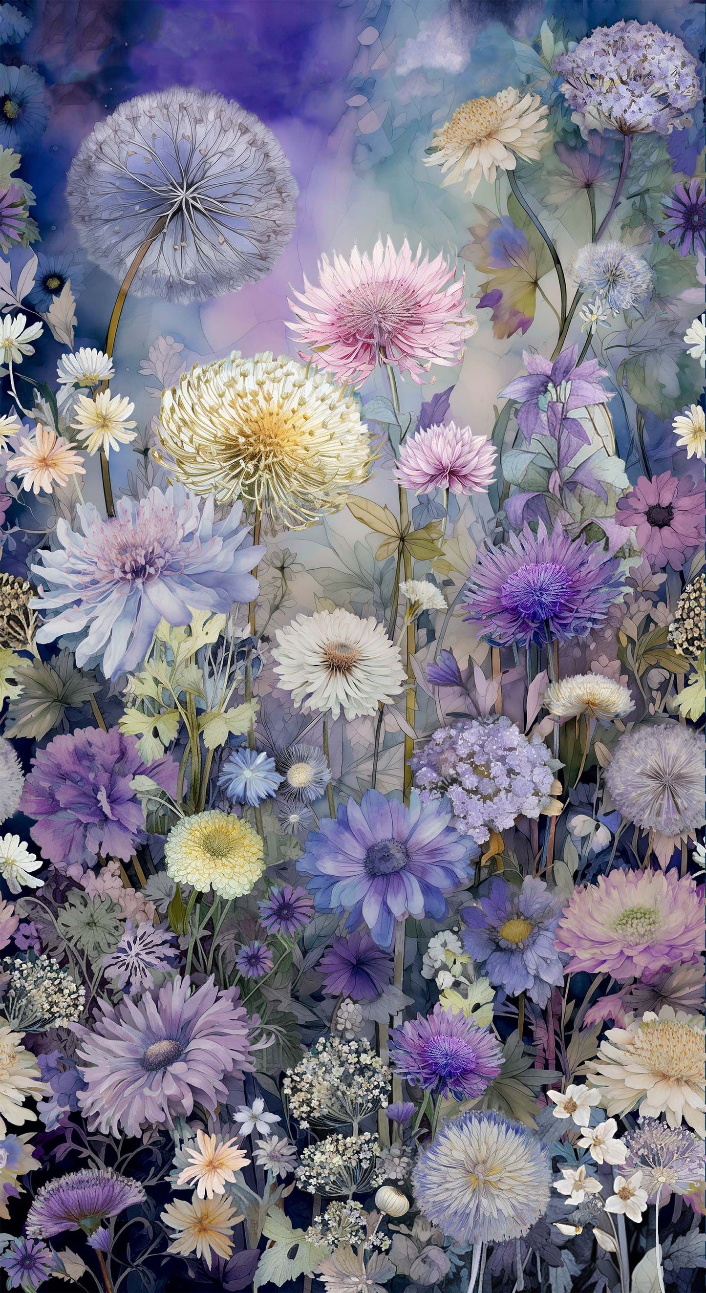 Mystic Meadow Panel 24" Multi Timeless Treasures Cotton Fabric TT-PANEL-CD4210-MULTI