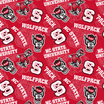 PRE-ORDER North Carolina State Wolfpack NCAA College Tone on Tone Sykel Enterprises Cotton fabric NCSU-1178