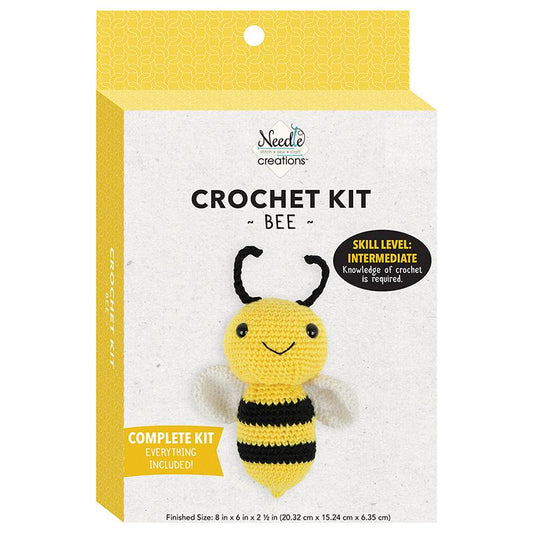 NC Crochet Kit Bee 8" x 6" x 2.5" Fabric Editions NDL-CRCHKT-BEE