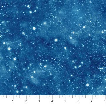 Father Christmas Winter Sky Stars Dark Blue Liz Goodrick-Dillon Northcott Cotton Fabric