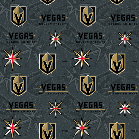 Vegas Golden Knights NHL Hockey Tone on Tone Sykel Enterprises Cotton Fabric NHL-1199-KNI