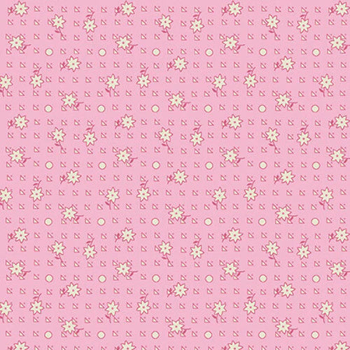 Nana Mae VI Geometric Pink Henry Glass Cotton Fabric