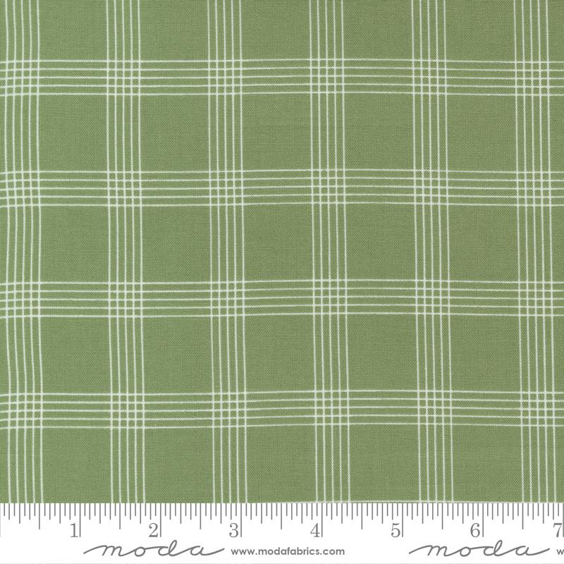 Nantucket Summer Plaid Checks Grass Camille Roskelley Moda Cotton Fabric MD-55262-16