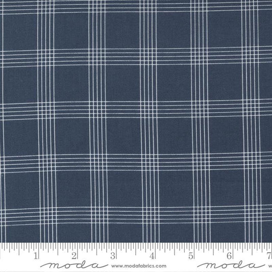 Nantucket Summer Plaid Checks Navy Camille Roskelley Moda Cotton Fabric MD-55262-13
