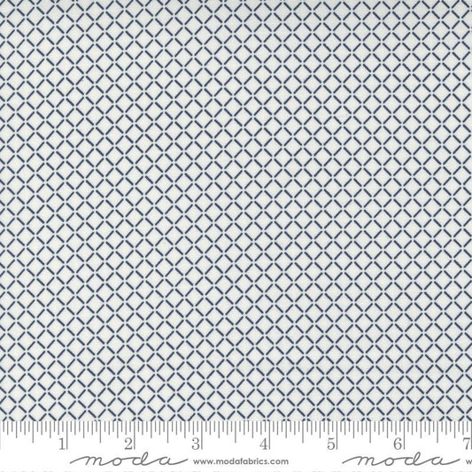 Nantucket Summer Sail Check Plaids Cream Navy Camille Roskelley Moda Cotton Fabric MD-55265-21