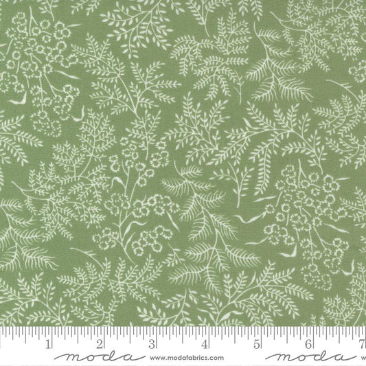 Nantucket Summer Floral and Leaves Grass Camille Roskelley Moda Cotton Fabric MD-55261-26