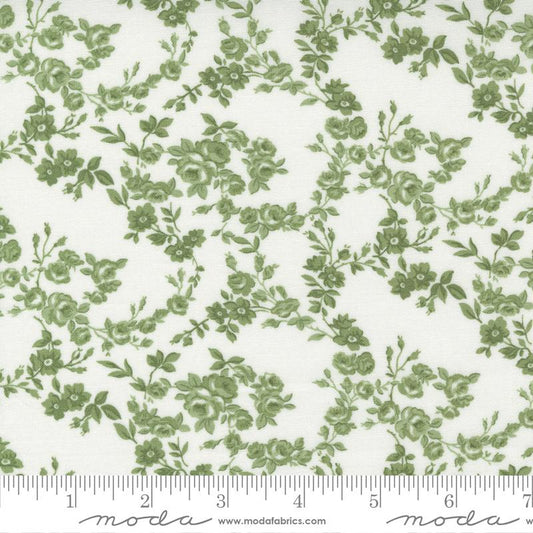 Nantucket Summer Surfside Small Floral Cream Grass Camille Roskelley Moda Cotton Fabric MD-55263-26