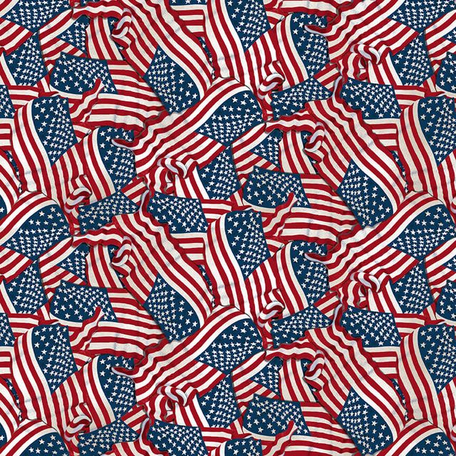 National Emblem Stars Navy D Rusty Rust Blank Quilting Cotton Fabric