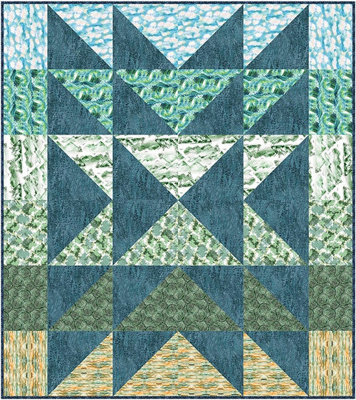 Fabric Requirements-Nature's Glory - Fire and Rain (Green) Blank Quilting