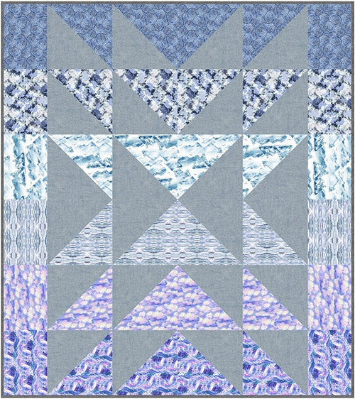 Fabric Requirements-Nature's Glory - Fire and Rain (Purple) Blank Quilting