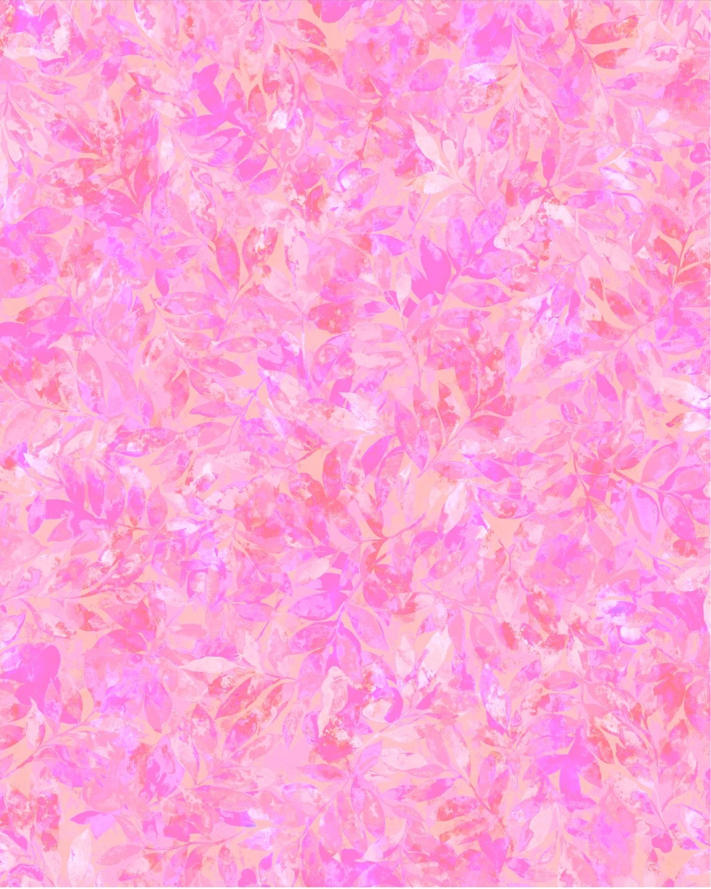 Nature's Palette Leaf Tonal Bubblegum Pink Oasis Fabrics Cotton Fabric