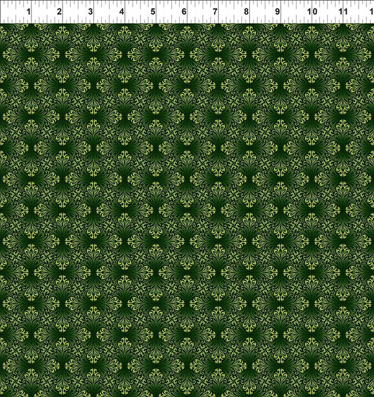 Nature's Winter Winter Tonal Green Jason Yenter In The Beginning Cotton Fabric