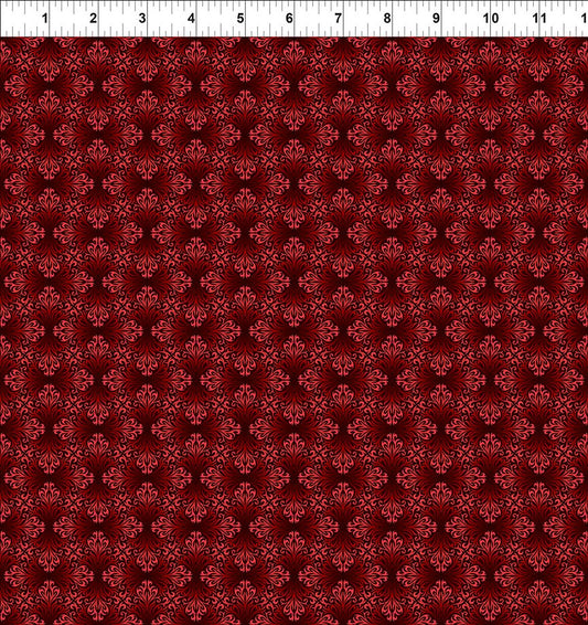 Nature's Winter Winter Tonal Red Jason Yenter In The Beginning Cotton Fabric