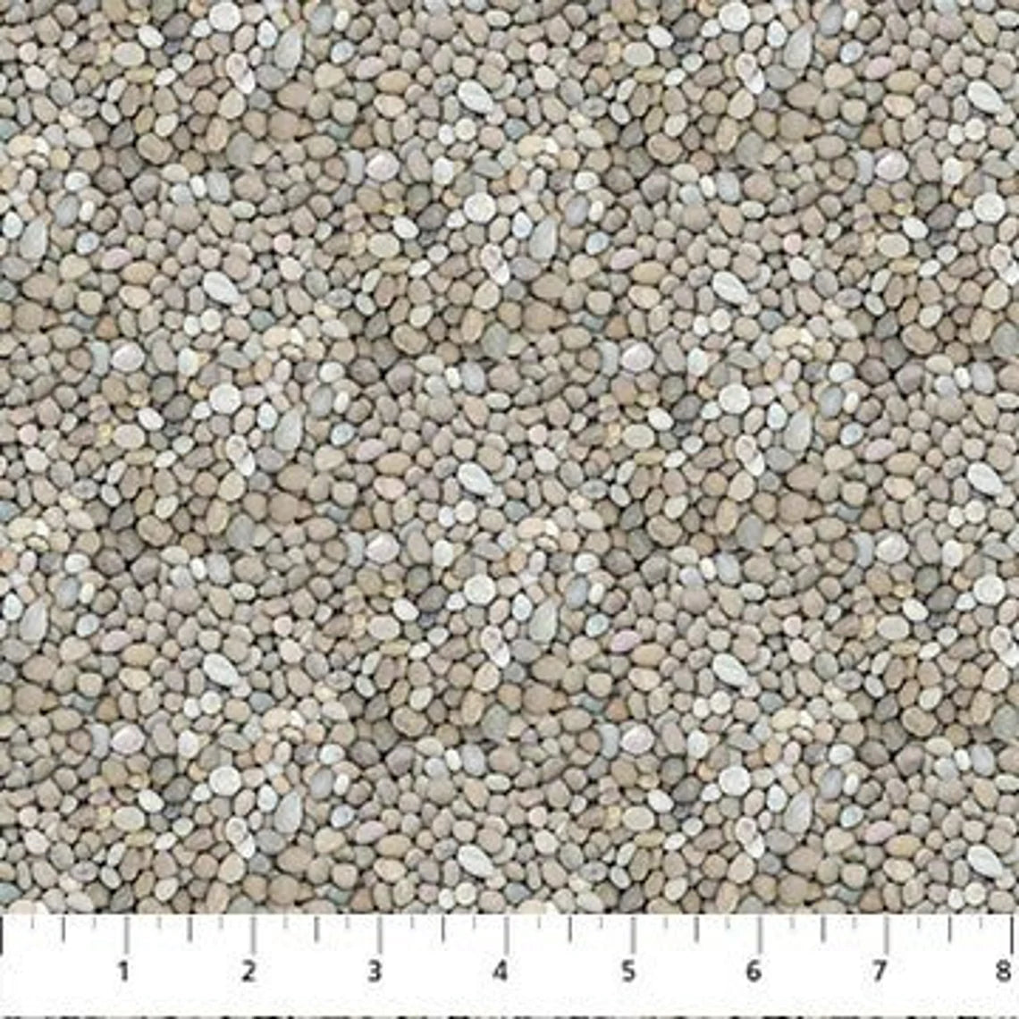 Naturescapes Basics Pebbles Mid-Gray Deborah Edwards Northcott Cotton Fabric