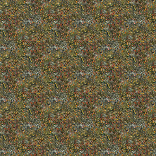 Naturescapes Timber Trail Wildflower Field Green James Meger Northcott Cotton Fabric NC-DP28579-76