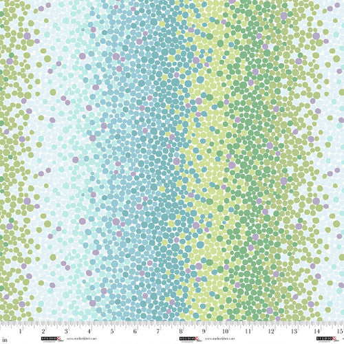 Neighborhood Association Ombre Dots Aqua Green Timna Tarr Studio E Cotton Fabric SE-8427-16 | US Fabric Shop