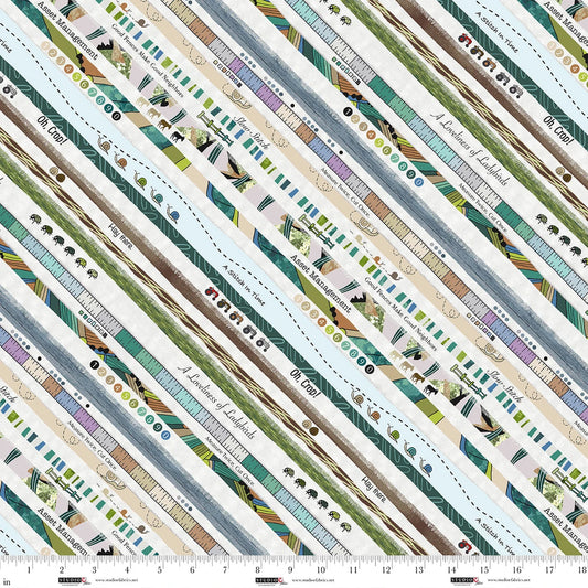 Neighborhood Association Selvage Stripe Multi designed Timna Tarr Studio E Cotton Fabric SE-8428-63