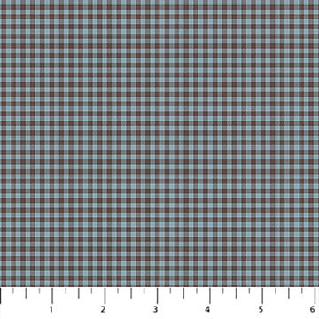 Nest Checks Blueberry Grey Ghazal Razavi FIGO Northcott Fabrics Cotton Fabric NC-92101-45