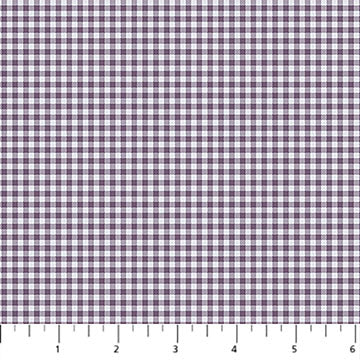 Nest Checks Fig Purple Grey White Ghazal Razavi FIGO Northcott Fabrics Cotton Fabric NC-92101-82