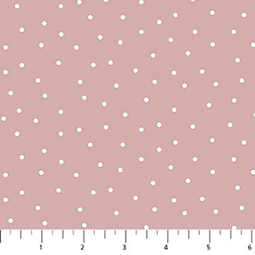 Nest Dots White Rose Pink Ghazal Razavi FIGO Northcott Fabrics Cotton Fabric NC-92100-22
