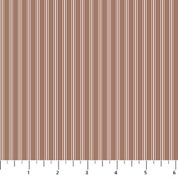Nest Stripes White Cinnamon Brown Ghazal Razavi FIGO Northcott Fabrics Cotton Fabric NC-92103-36