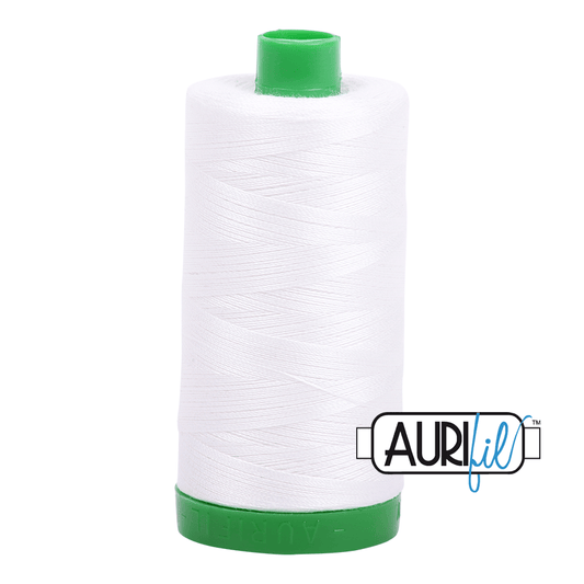 Natural White 40 wt 1094 yd Large Spool Aurifil  Cotton Quilting Thread AF-MK40SC6-2021