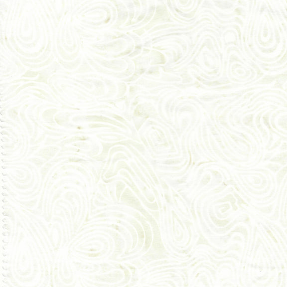 Neutrals Milk Shake White Swirling Feather Island Batik Fabric