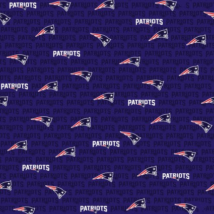 New England Patriots NFL Football Canvas Mini Print Fabric Traditions Cotton Fabric