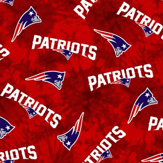 New England Patriots NFL Football Canvas Tie Dye Fabric Traditions Cotton Fabric