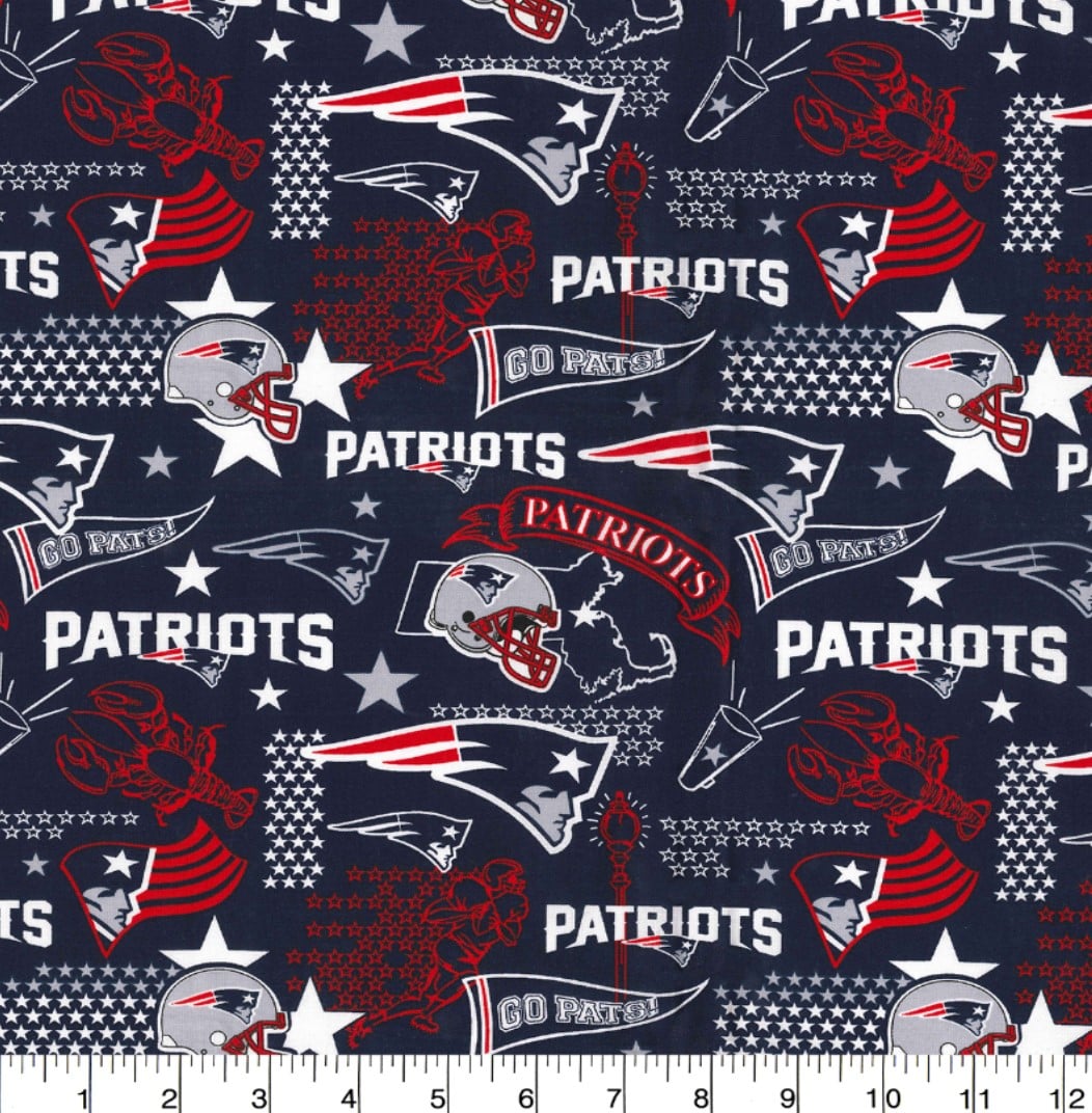 New England Patriots NFL Hometown design Cotton Fabric