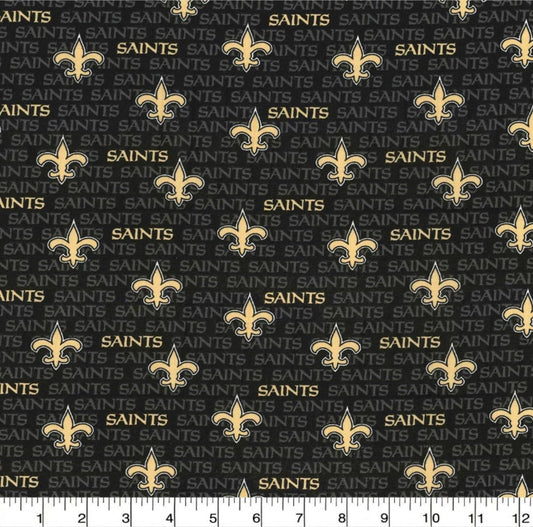 New Orleans Saints NFL Mini Name Print Design Cotton Fabric