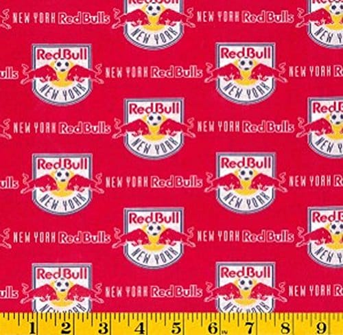 New York Red Fabric Traditions Bulls FC MLS Major League Soccer Futball Club Fabric Traditions Cotton Fabric