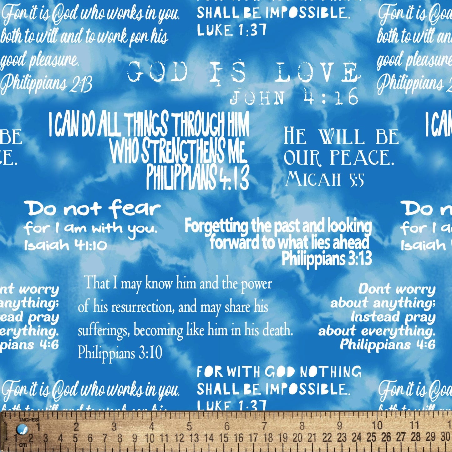 New Bible Verses Clouds David Textiles Cotton Fabric DT-DX-4435-5C-4