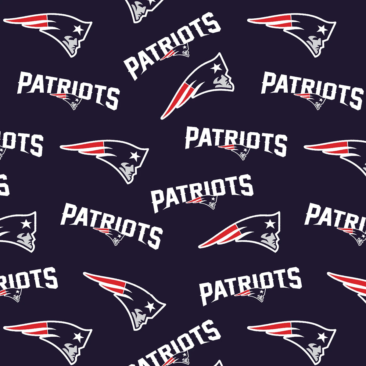 New England Patriots NFL Football Logo Navy Blue 43-44 inches wide Fabric Traditions Cotton Fabric NFL-70635 DN