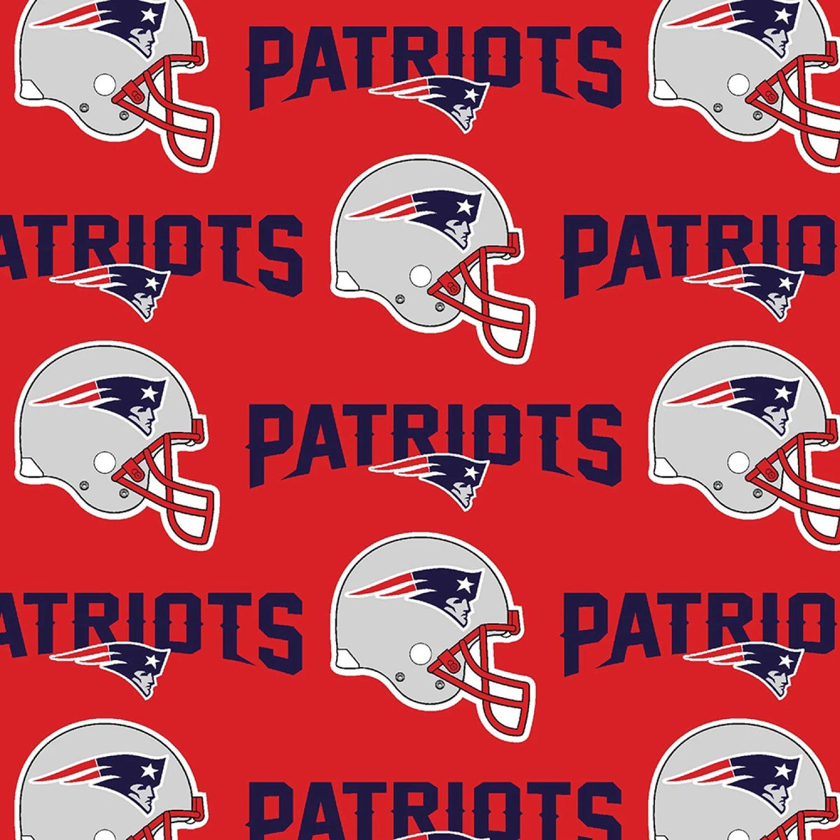 New England Patriots NFL Football Logo Red 43-44 inches wide Fabric Traditions Cotton Fabric NFL-70676 DN