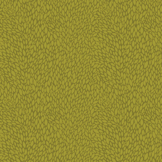 New Forest Fallen Leaves Moss Green Sian Summerhayes Thread & Ink Design Cotton Fabric TID-NEWF-1161