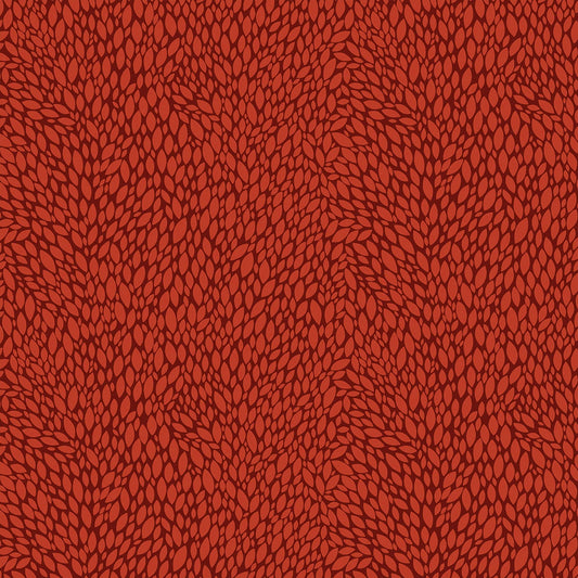 New Forest Fallen Leaves Rust Orange Red Sian Summerhayes Thread & Ink Design Cotton Fabric TID-NEWF-1162